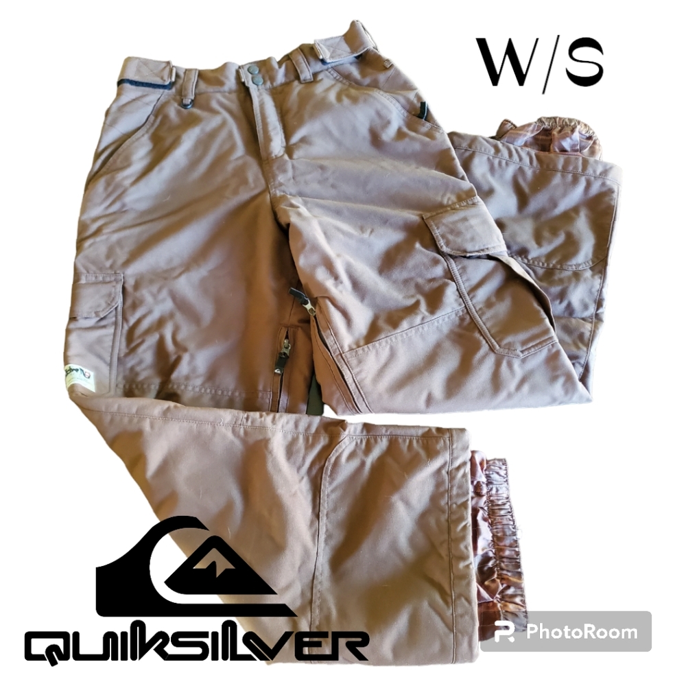 Quicksilver Chocolate Brown Snowboarding Cargo Pants sz S